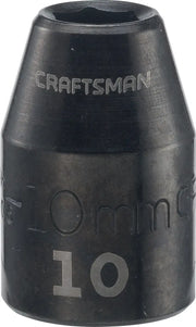 Half inch drive 10 millimeter metric shallow socket.